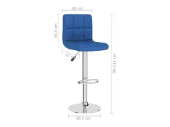 Banco de bar tecido azul