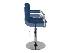 Banco de bar tecido azul