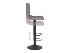 Banco de bar tecido cinzento-acastanhado