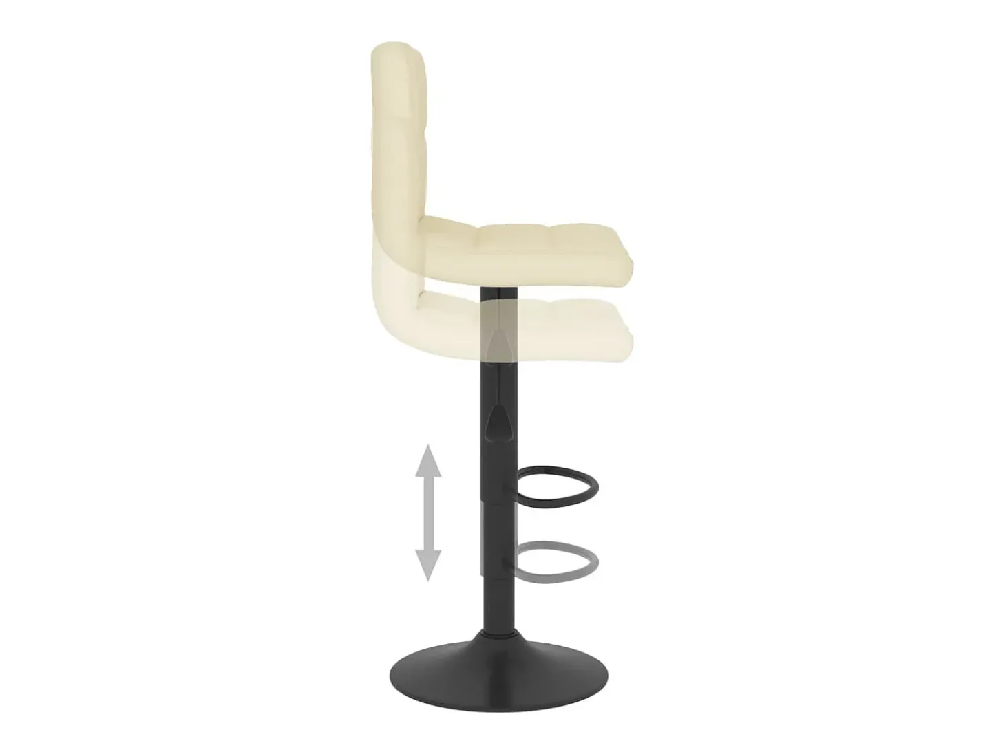 Banco de bar tecido cor creme