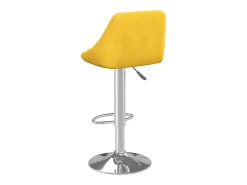 Banco de bar veludo amarelo mostarda