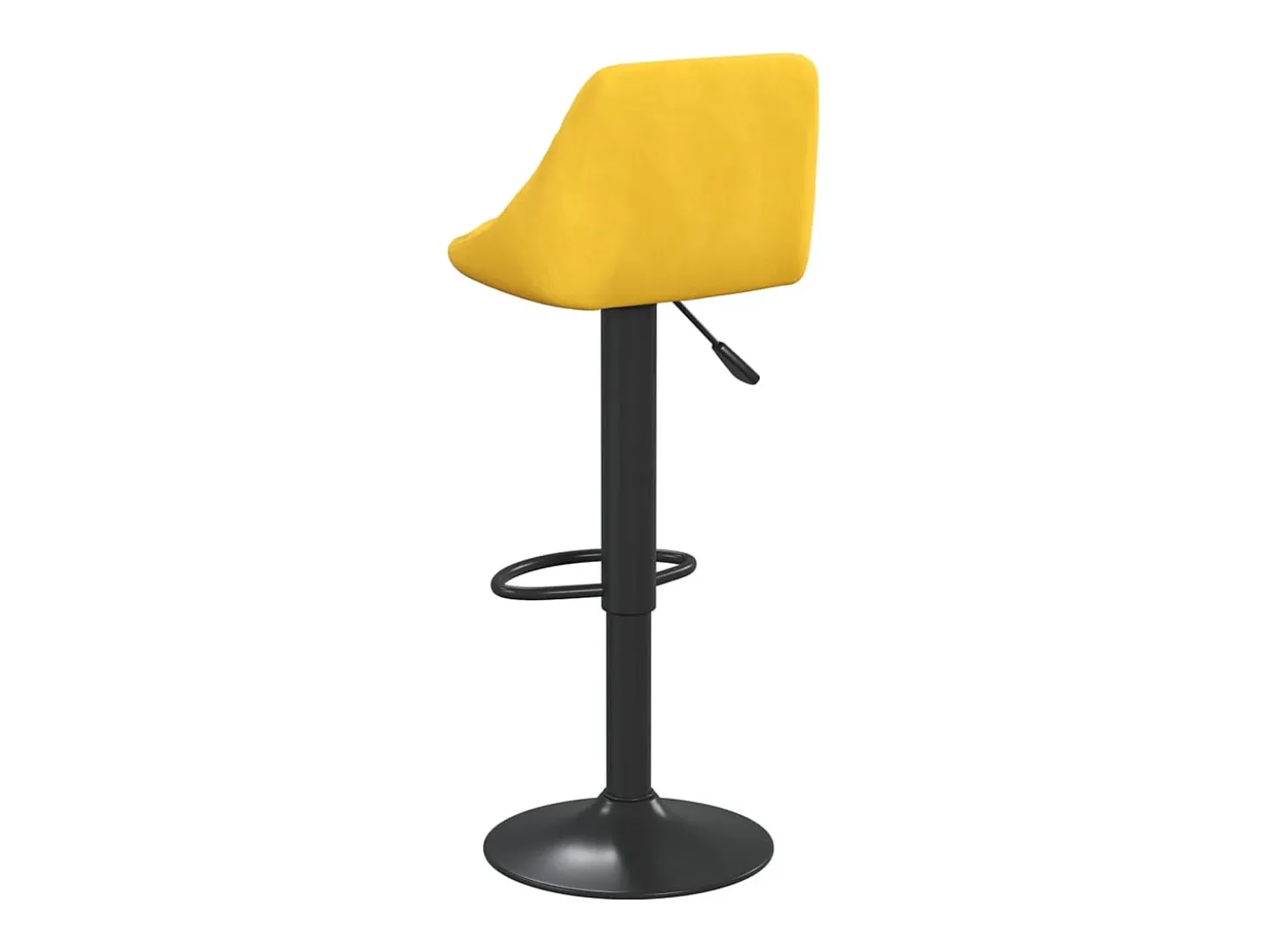 Banco de bar veludo amarelo mostarda