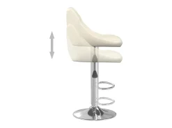 Banco de bar veludo cor creme