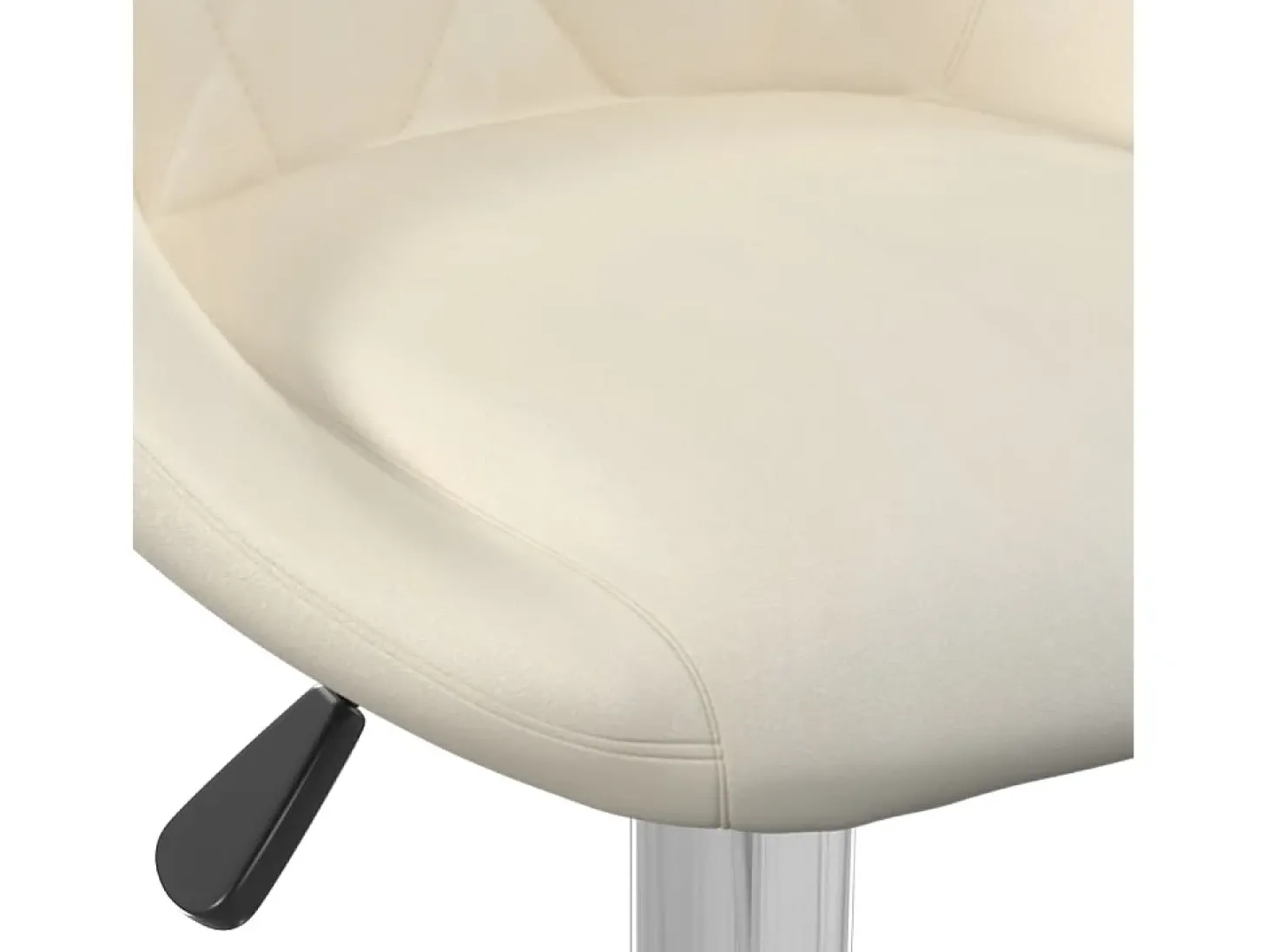 Banco de bar veludo cor creme
