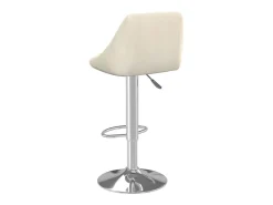 Banco de bar veludo cor creme