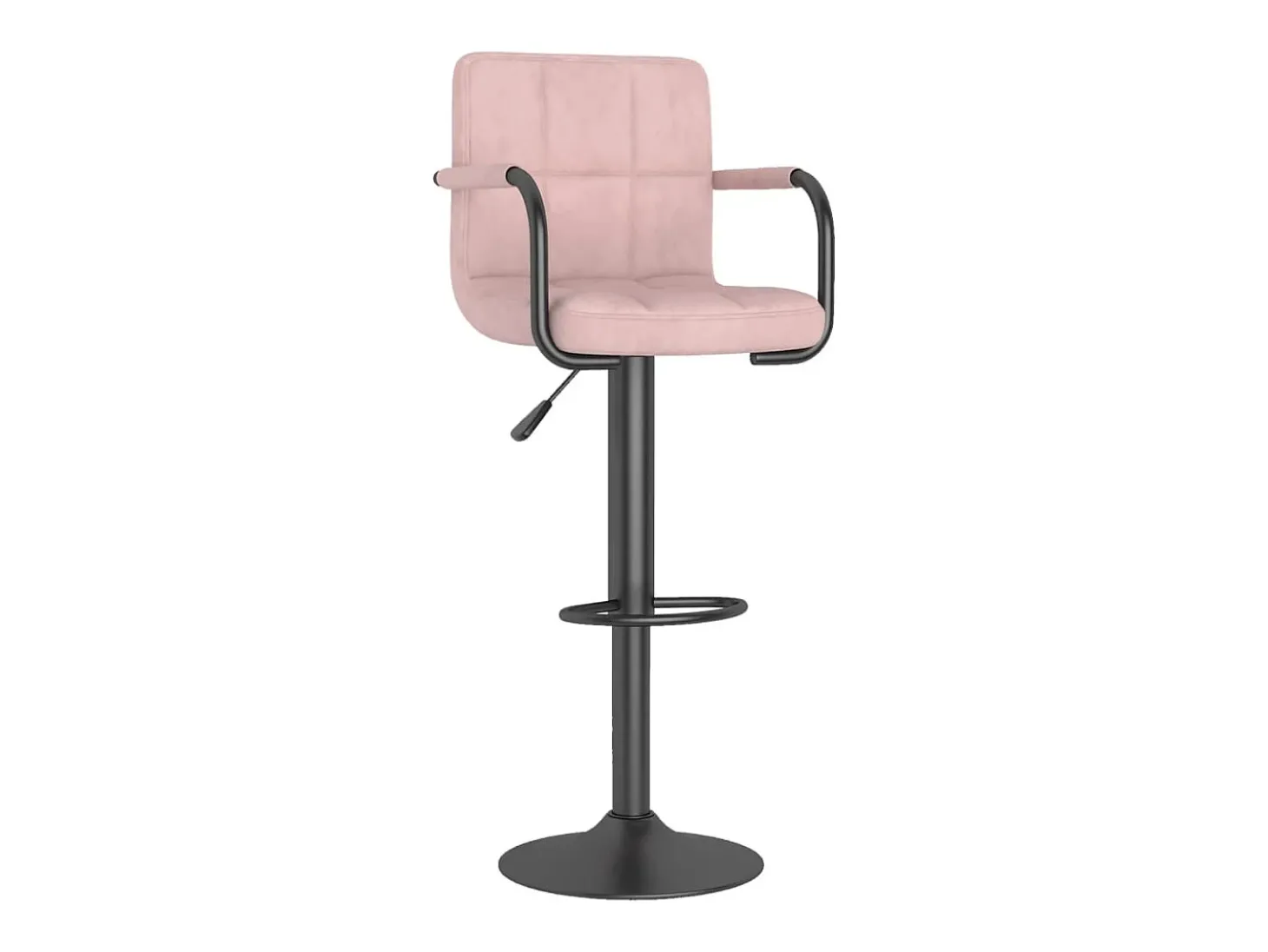 Banco de bar veludo rosa