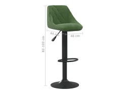 Banco de bar veludo verde-escuro