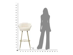 BANCO DE BAR VIENA CREME 55X53X110 CM