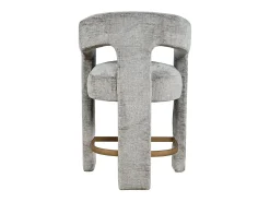 Banco de bar 61x89x57 cm cinza prateado Leith LET71HG