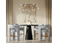 Banco de bar 61x89x57 cm cinza prateado Leith LET71HG