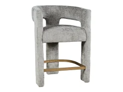 Banco de bar 61x89x57 cm cinza prateado Leith LET71HG