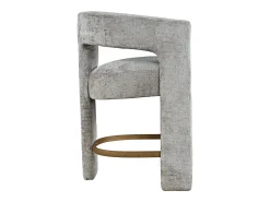 Banco de bar 61x89x57 cm cinza prateado Leith LET71HG