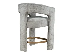 Banco de bar 61x89x57 cm cinza prateado Leith LET71HG