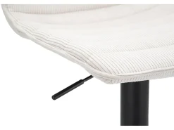 BANCO DE BARRA ALTO BRANCO CM 43X49.5X85.5-107(ASSENTO CM 61-82.5)