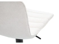 BANCO DE BARRA ALTO BRANCO CM 43X49.5X85.5-107(ASSENTO CM 61-82.5)