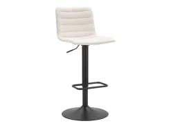 BANCO DE BARRA ALTO BRANCO CM 43X49.5X85.5-107(ASSENTO CM 61-82.5)