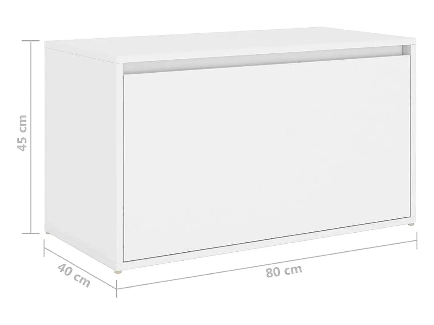 Banco de corredor 80x40x45 cm derivados de madeira branco