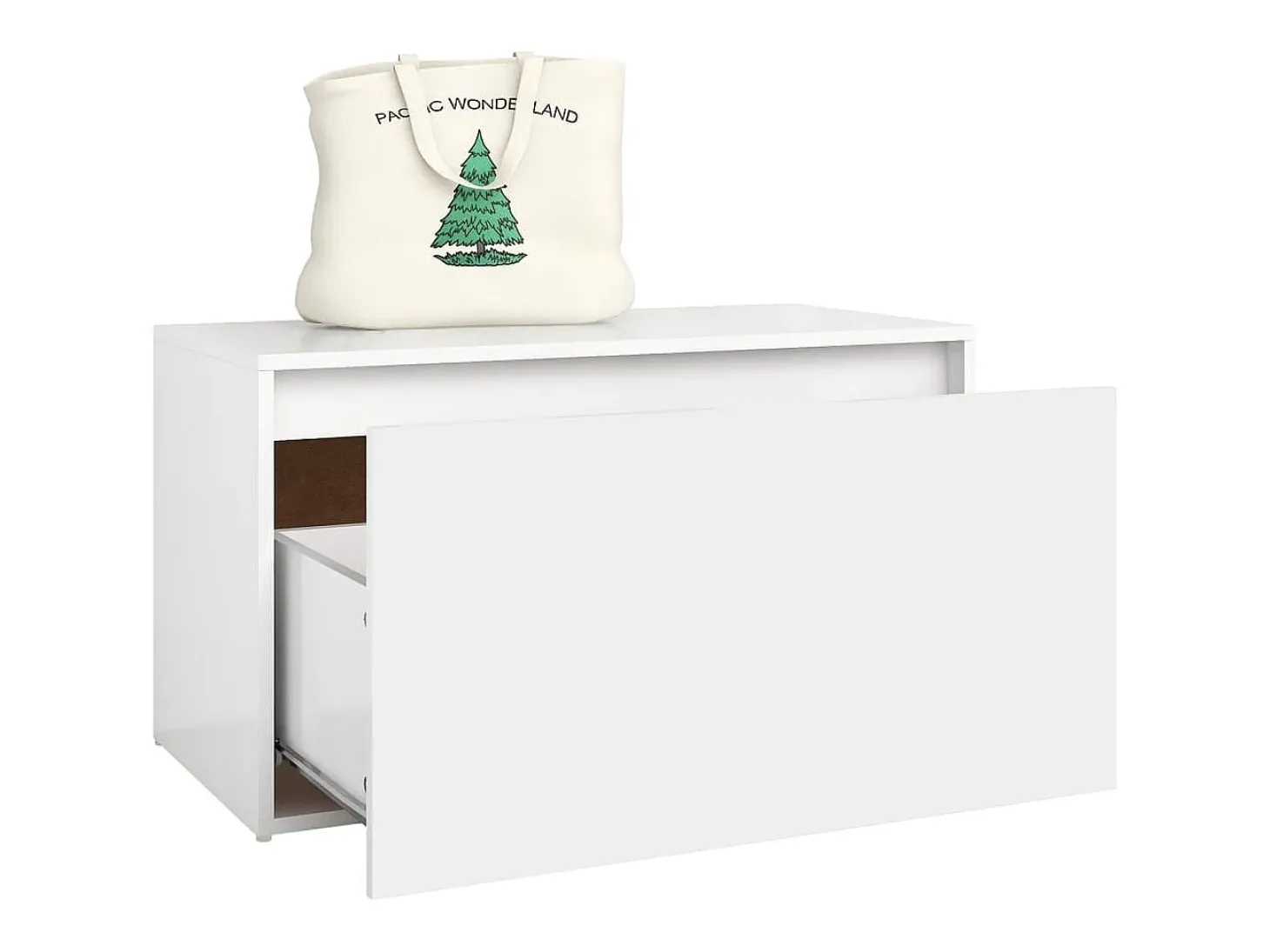 Banco de corredor 80x40x45 cm derivados de madeira branco PT147228