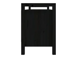 Banco de corredor 110x40x60 cm madeira de pinho maciça preto PT809290