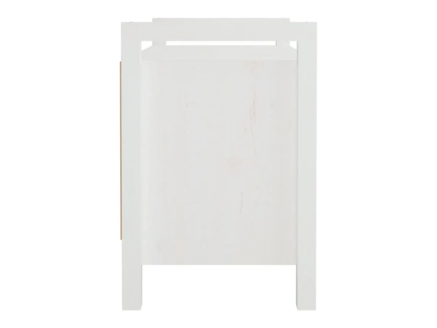 Banco de corredor 80x40x60 cm madeira de pinho maciça branco PT693254