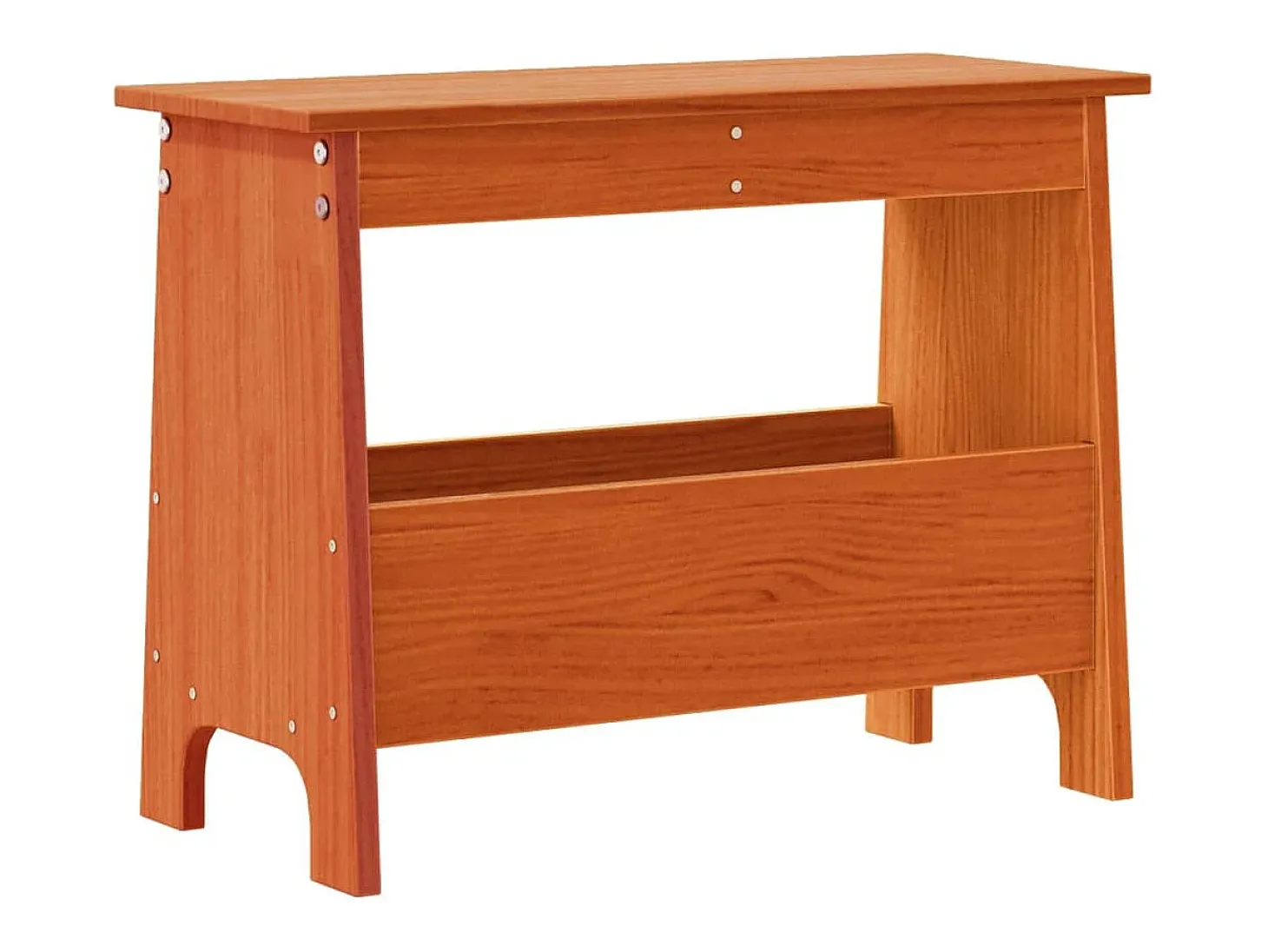 Banco de corredor 60x28x45 cm pinho maciço castanho cera