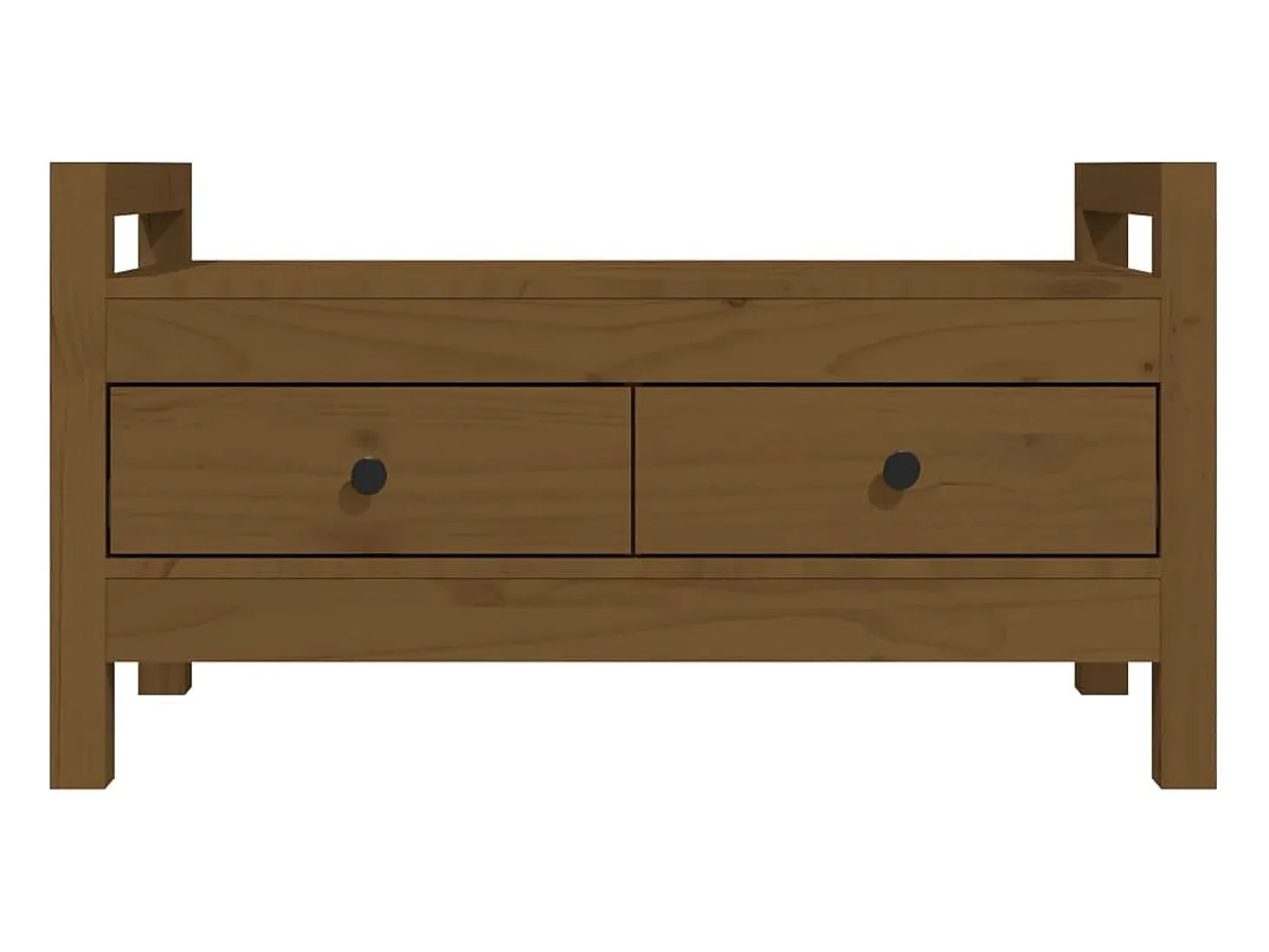 Banco de corredor 80x40x43 cm pinho maciço castanho mel