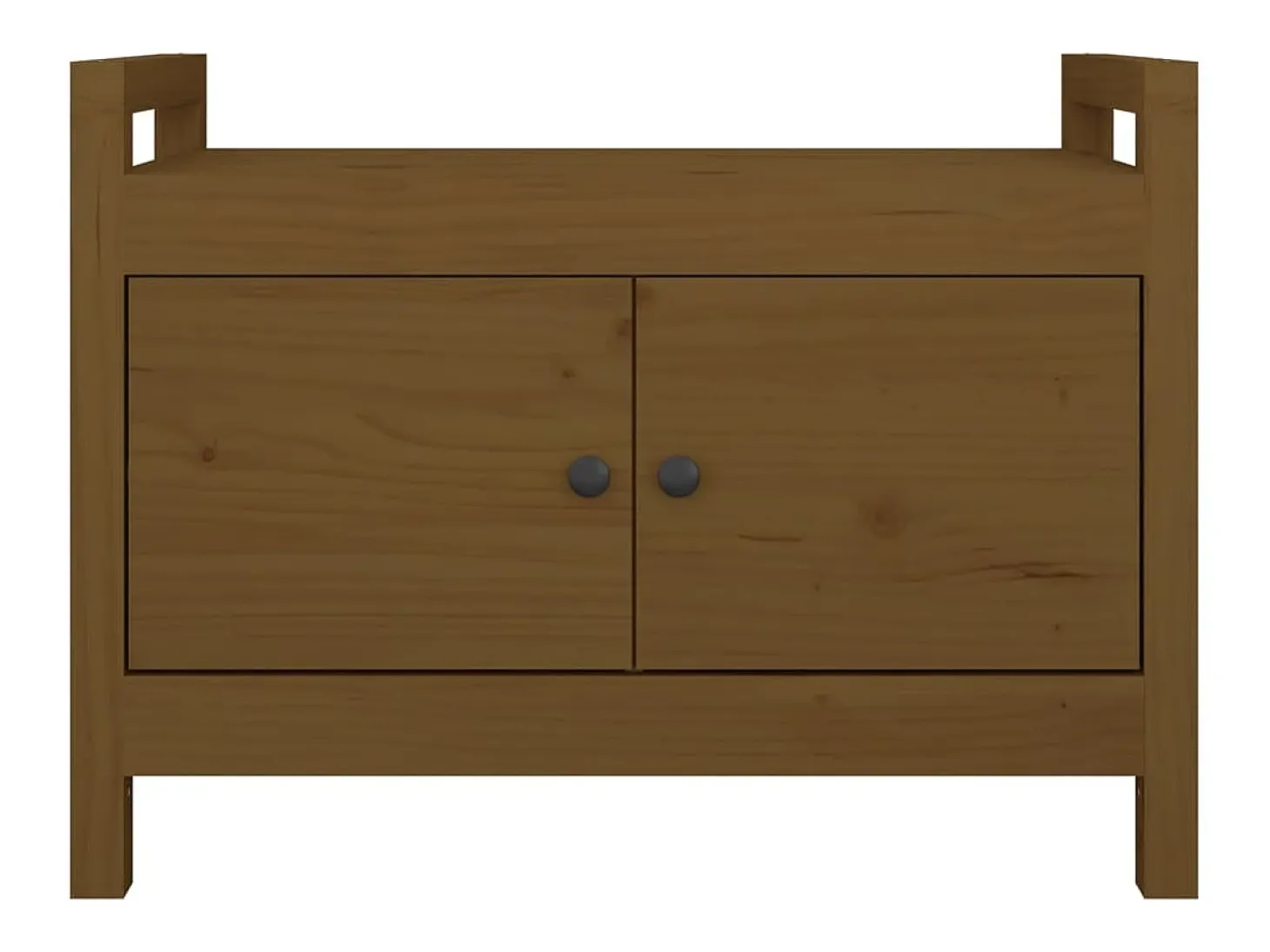 Banco de corredor 80x40x60 cm pinho maciço castanho mel PT380584
