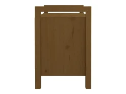 Banco de corredor 80x40x60 cm pinho maciço castanho mel PT380584