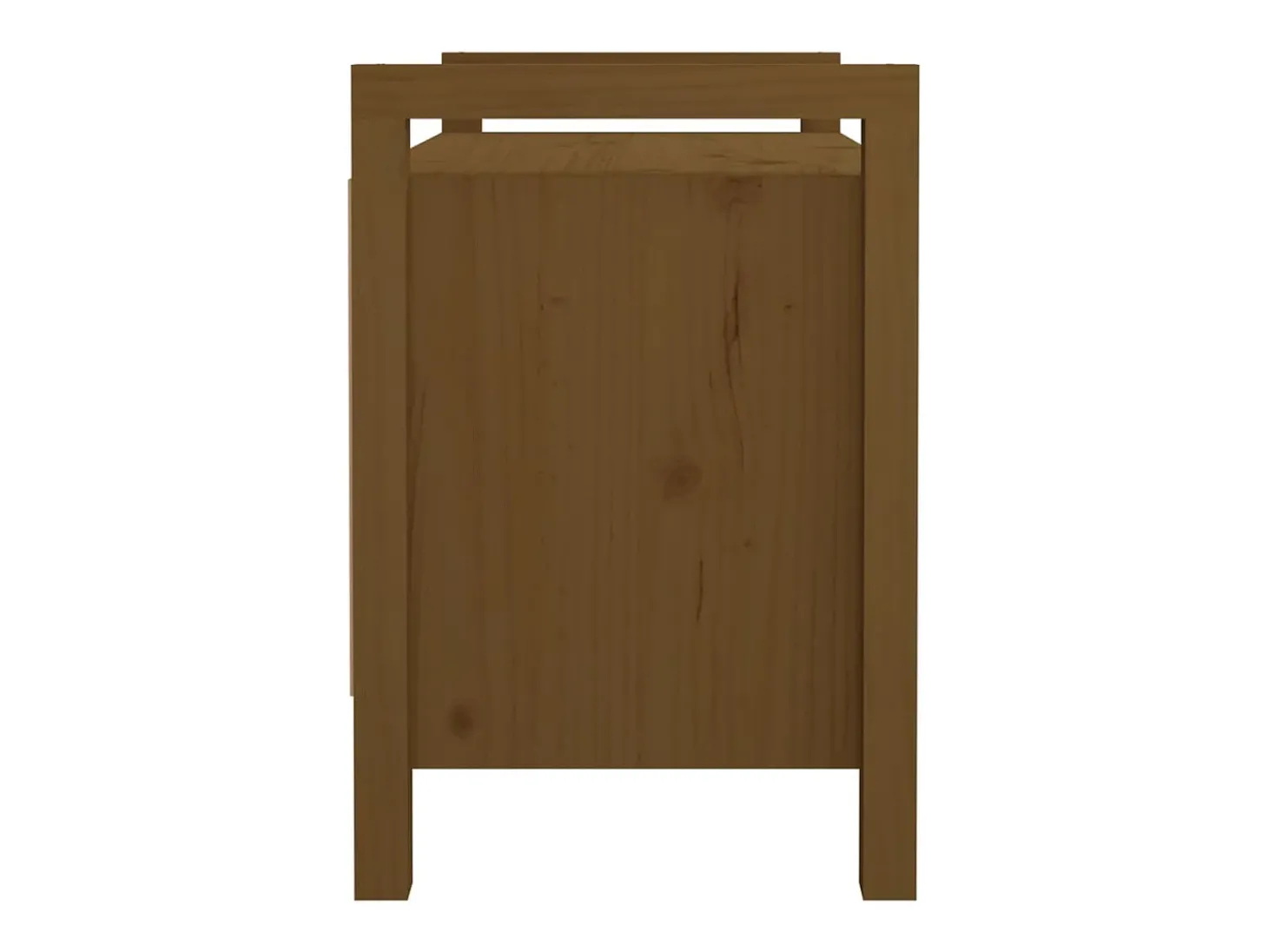 Banco de corredor 80x40x60 cm pinho maciço castanho mel