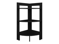 Banco de melamina Riga com 3 prateleiras, preto, 80.6 cm X 38.8 cm X 38.8 cm