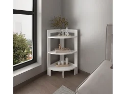 Banco de melamina Riga com 3 prateleiras , branco , 80.6 cm X 38.8 cm X 38.8 cm