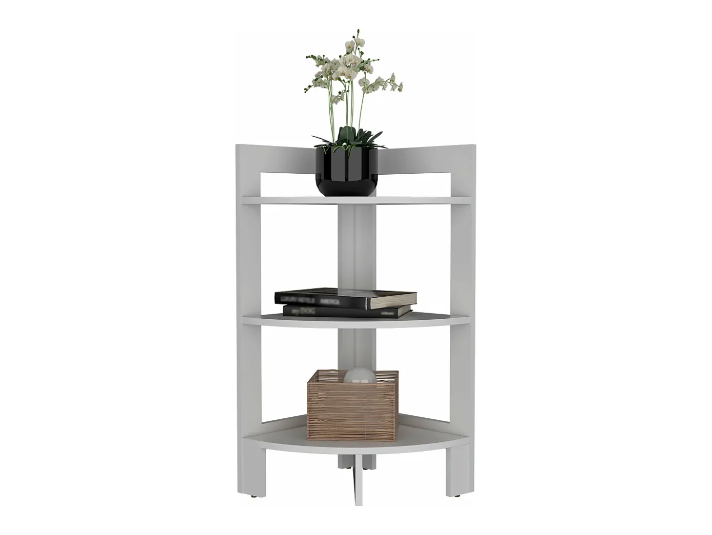 Banco de melamina Riga com 3 prateleiras , branco , 80.6 cm X 38.8 cm X 38.8 cm