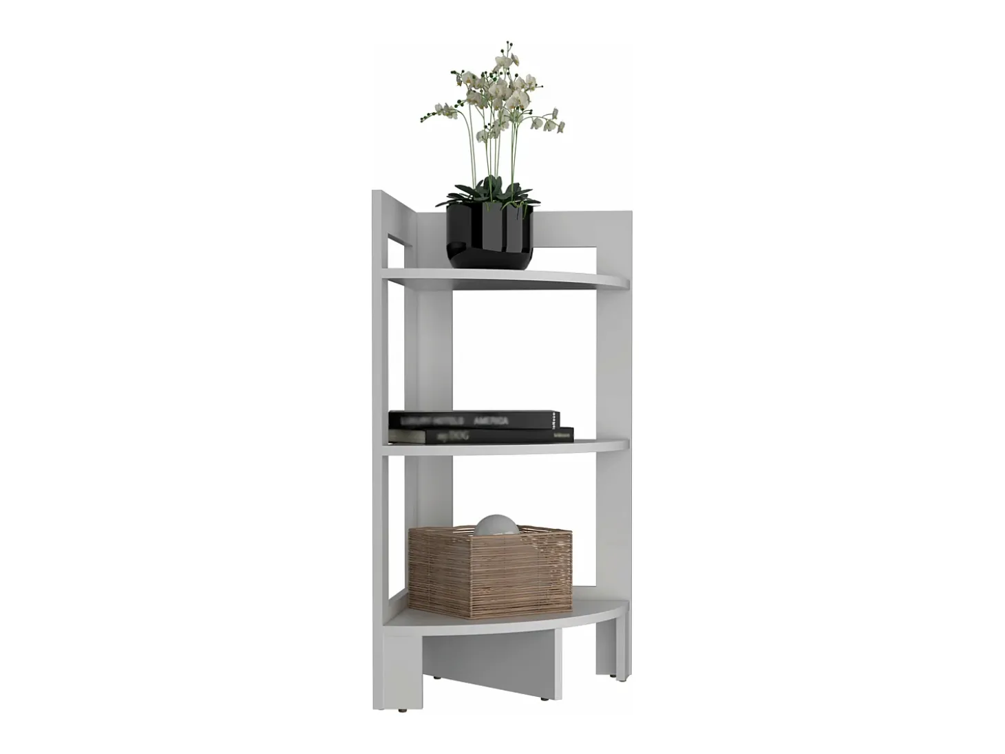 Banco de melamina Riga com 3 prateleiras , branco , 80.6 cm X 38.8 cm X 38.8 cm