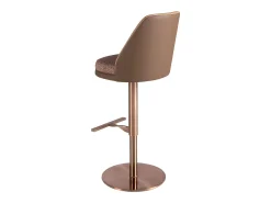 Banco giratório em tecido marrom jaspeado e couro sintético marrom 4227 ANGEL CERDA