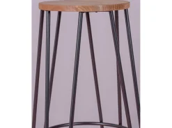 Banco Industrial em madeira de freixo (75cm) - Lisboa - Preto