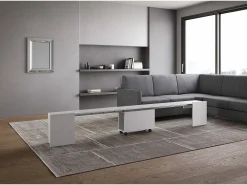 Banco inferior extensível 26x72/300 cm Evolve Cinza Branca extensões internas