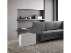 Banco inferior extensível 26x72/300 cm Evolve Cinza Branca extensões internas