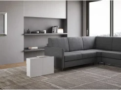 Banco inferior extensível 26x72/300 cm Evolve Cinza Branca extensões internas