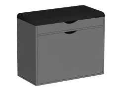 Banco para sapatos antracite 60x30x51 schufy