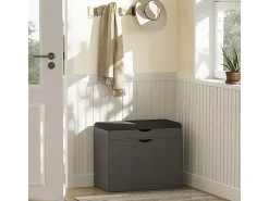 Banco para sapatos antracite 60x30x51 schufy