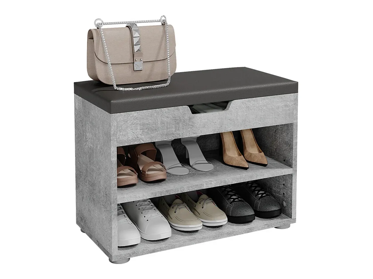 Banco para sapatos betão 60x30x45 rolfe