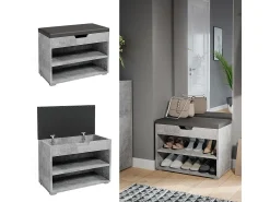 Banco para sapatos betão 60x30x45 rolfe