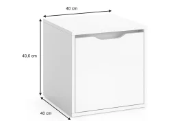 Banco para sapatos branco 40x40x40.6 ruben