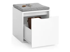 Banco para sapatos branco 40x40x40.6 ruben