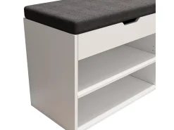 Banco para sapatos branco 60x30x45 titus