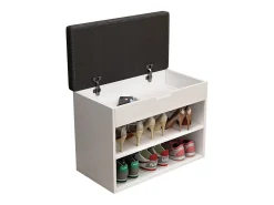 Banco para sapatos branco 60x30x45 titus