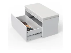 Banco para sapatos branco 80x39x45 iker