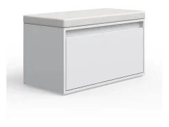 Banco para sapatos branco 80x39x45 iker