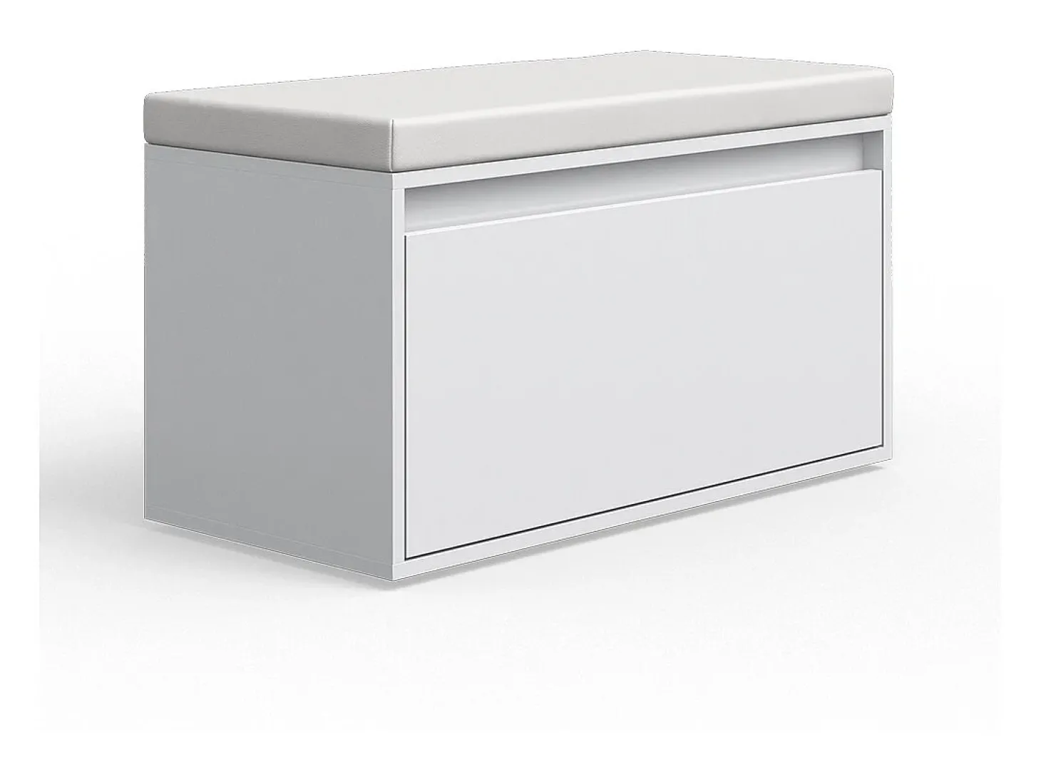 Banco para sapatos branco 80x39x45 iker