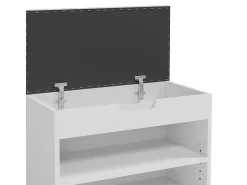 Banco para sapatos branco 60x30x45 rolfe